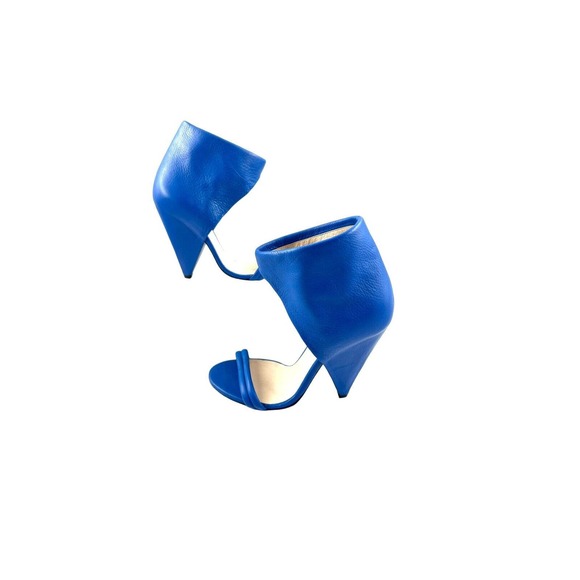 IRO NIB $690 Saika Electric Blue Leather Cone Heels Cut out Booties Sz 36/US 6 - Picture 12 of 16